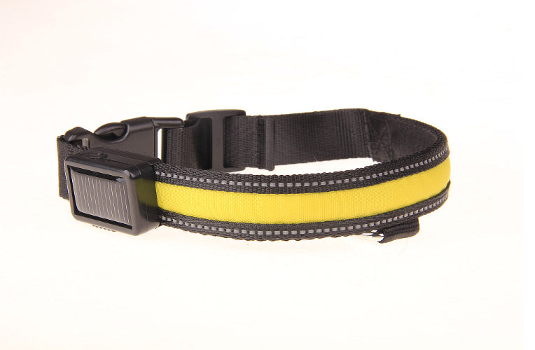 LED Solar Luminous Dog Collar – USB Rechargeable Safety Collar🐾
