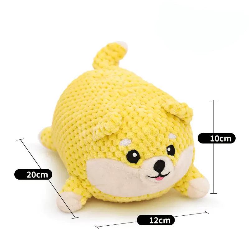 Plush Squeaky Dog Toy – Soft, Calming & Bite-Resistant Fun🐾