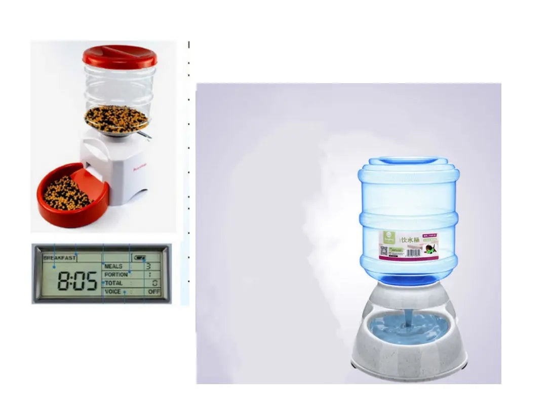 5.5L Automatic Dog Feeder with Voice Recording & LCD Screen FURRYKU