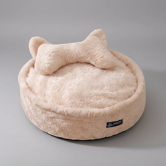 Round Cozy Nest Bed for Dogs FURRYKU