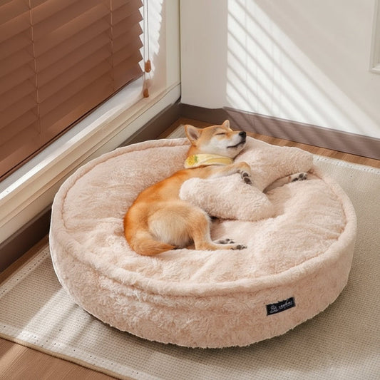 Round Cozy Nest Bed for Dogs FURRYKU