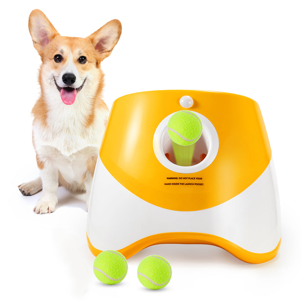 Automatic Dog Ball Launcher – Outdoor Tennis Toy & Fetch Machine🐾