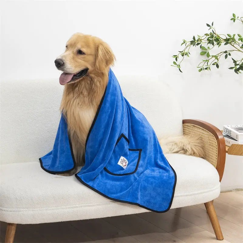 Super Absorbent Quick-Dry Dog Bath Towel FURRYKU