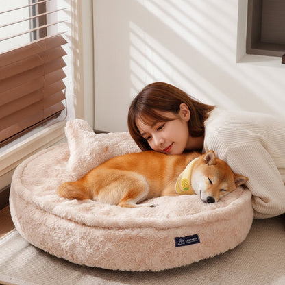 Round Cozy Nest Dog Bed | Removable & Washable