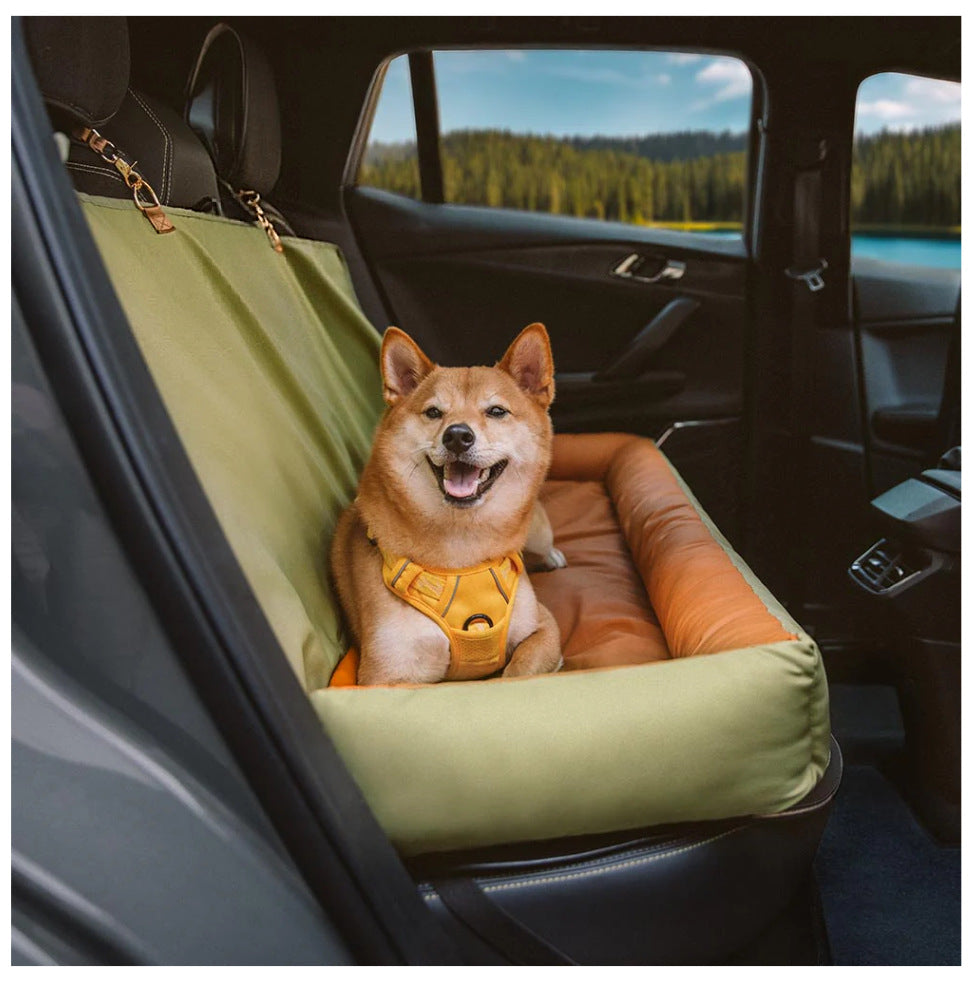 Portable Dog Car Seat Mat – Detachable & Washable Minimalist Cushion 🐾