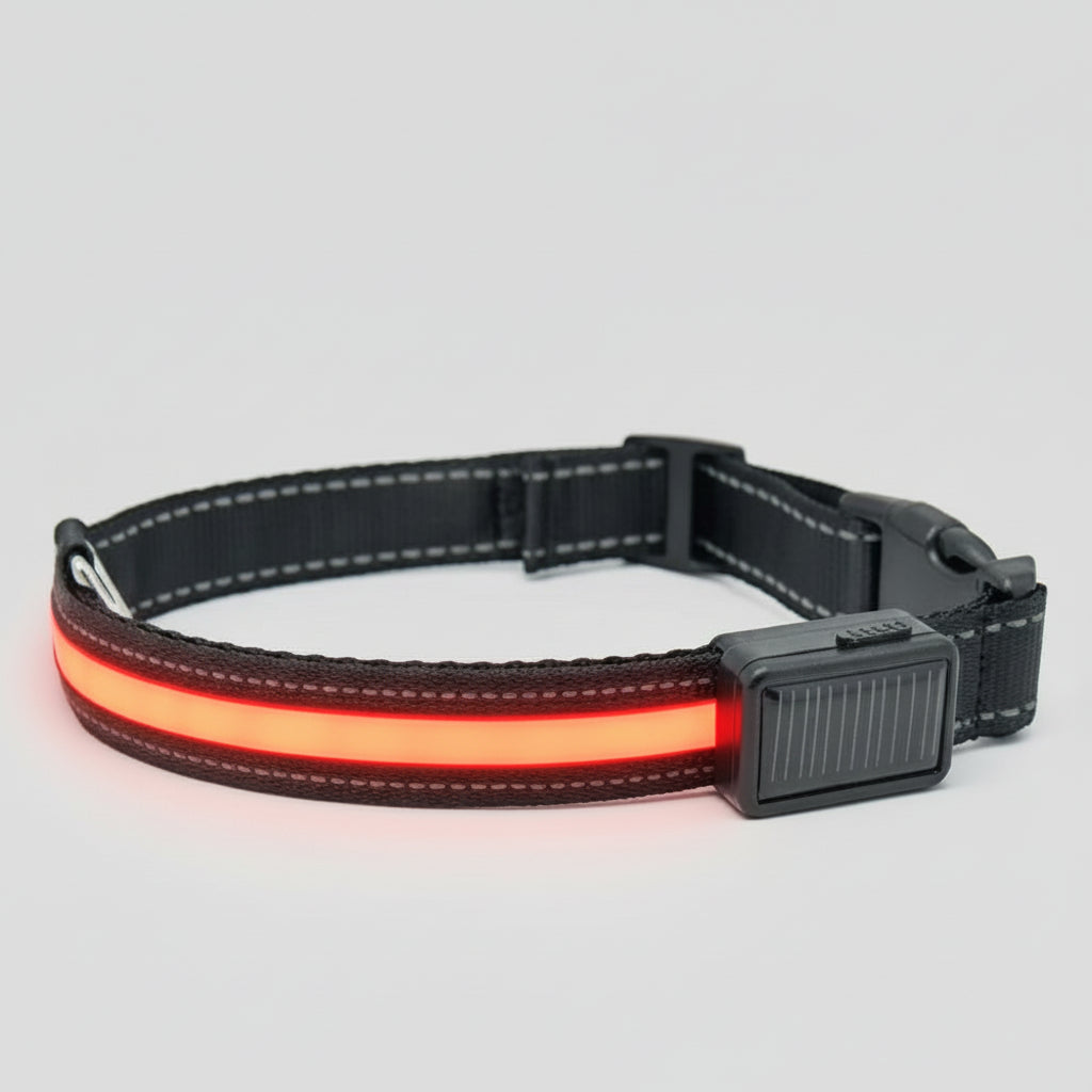 LED Solar Luminous Dog Collar – USB Rechargeable Safety Collar FURRYKU