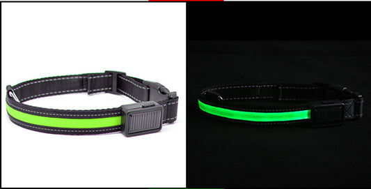 LED Solar Luminous Dog Collar – USB Rechargeable Safety Collar🐾