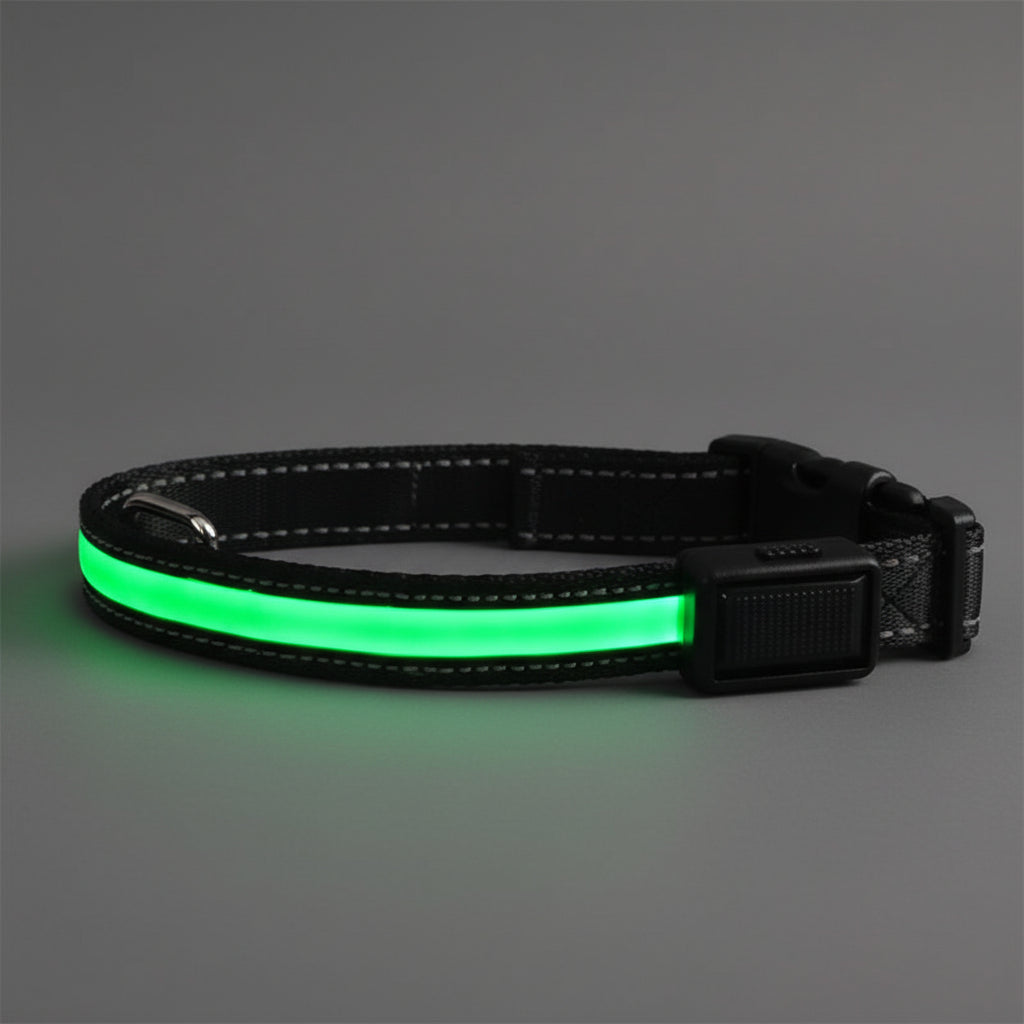 LED Solar Luminous Dog Collar – USB Rechargeable Safety Collar FURRYKU