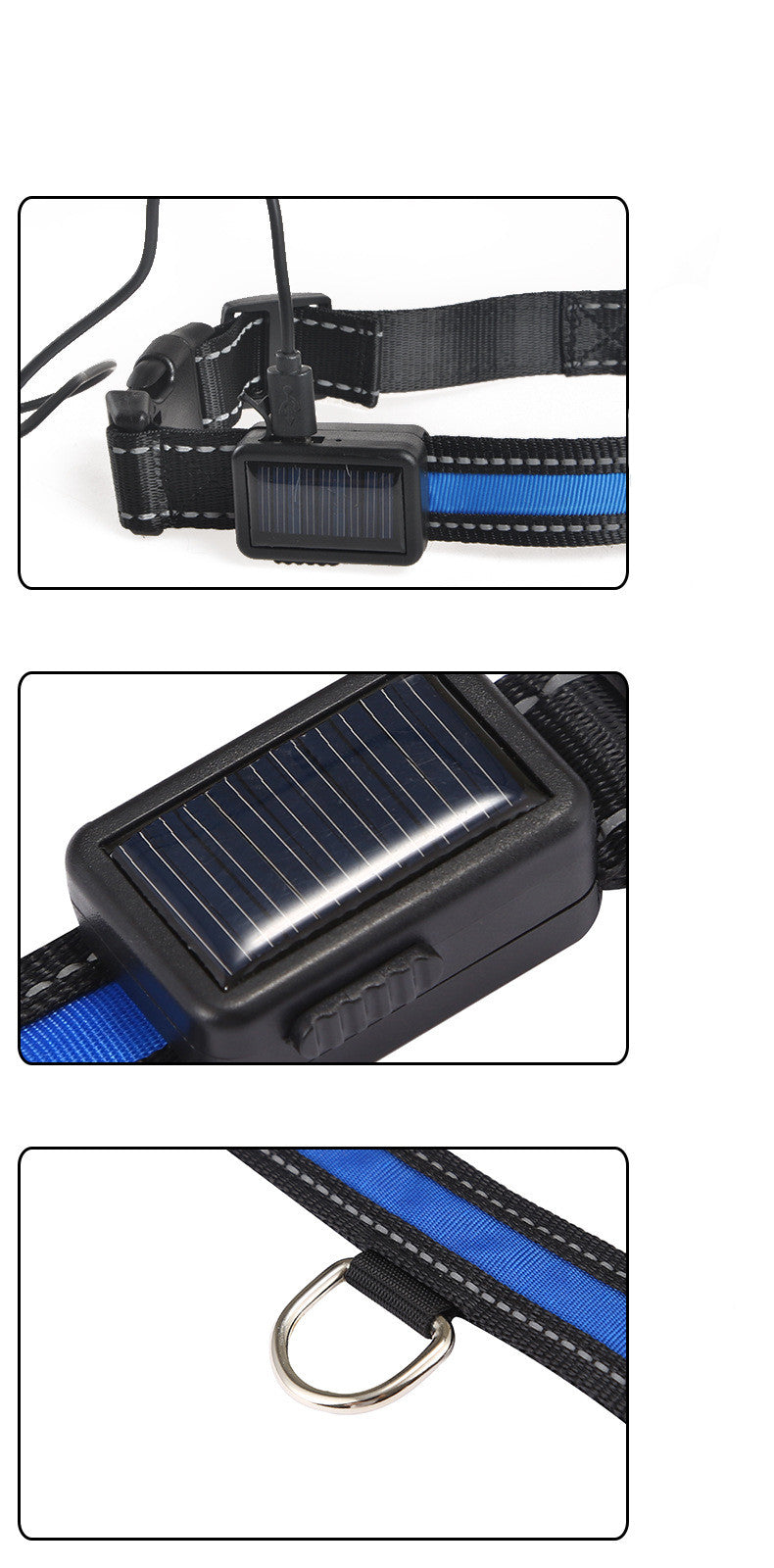 LED Solar Luminous Dog Collar – USB Rechargeable Safety Collar🐾