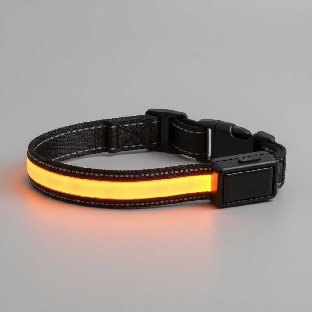 LED Solar Luminous Dog Collar – USB Rechargeable Safety Collar FURRYKU