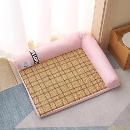 Summer Cooling Pet Mat – Breathable Bamboo Fiber Mat FURRYKU