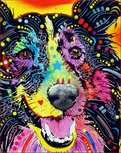 Color Dog DIY Paint-by-Numbers Kit – Digital Painting Set for Pet Lovers 🐾