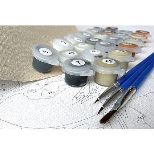 Color Dog DIY Paint-by-Numbers Kit – Digital Painting Set for Pet Lovers 🐾