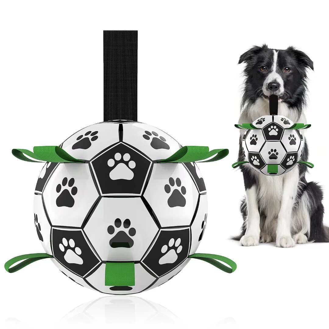 Interactive Dog Football Toy – Inflatable Soccer Ball for Outdoor Play & Training 🐾