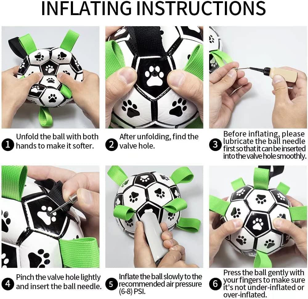 Interactive Dog Football Toy – Inflatable Soccer Ball for Outdoor Play & Training 🐾