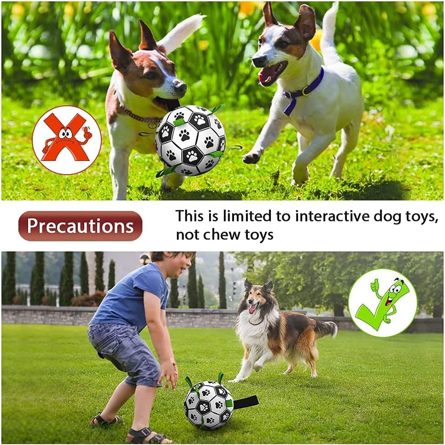 Interactive Dog Football Toy – Inflatable Soccer Ball for Outdoor Play & Training 🐾