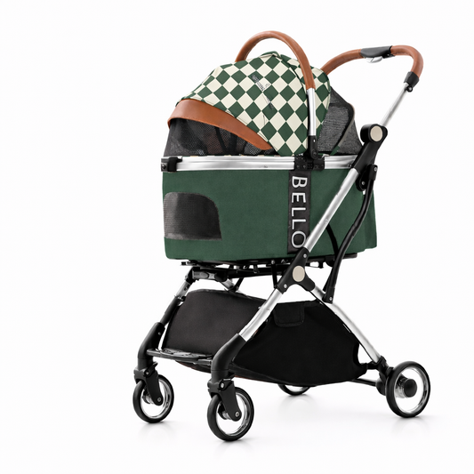 Foldable Dog Stroller with Four-Wheel Design