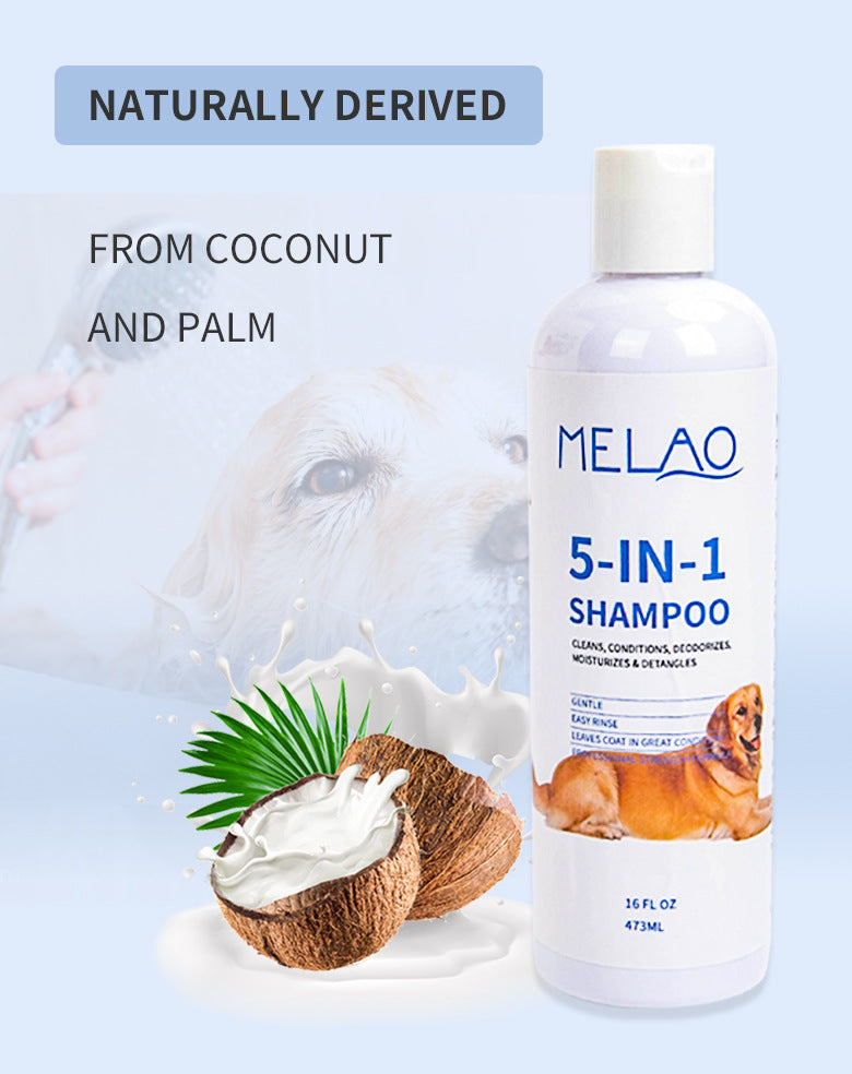 Haustier-Shampoo 473ml Fünf-in-Eins Sanftes und Reinigendes Duschgel für Katzen und Hunde 🐾