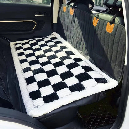 Thickened Plush Dog Car Cushion – Soft & Comfortable Pet Car Mat FURRYKU
