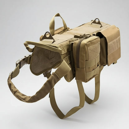 Tactical Dog Harness – Adjustable Molle Vest for Military & Outdoor Training FURRYKU