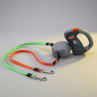 Retractable Dual Dog Walking Leash FURRYKU