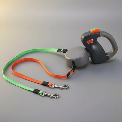 Retractable Dual Dog Walking Leash FURRYKU