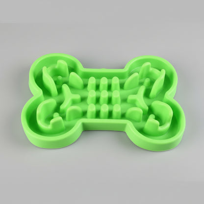 Bone-Shaped Slow Feeder Bowl for Dogs FURRYKU