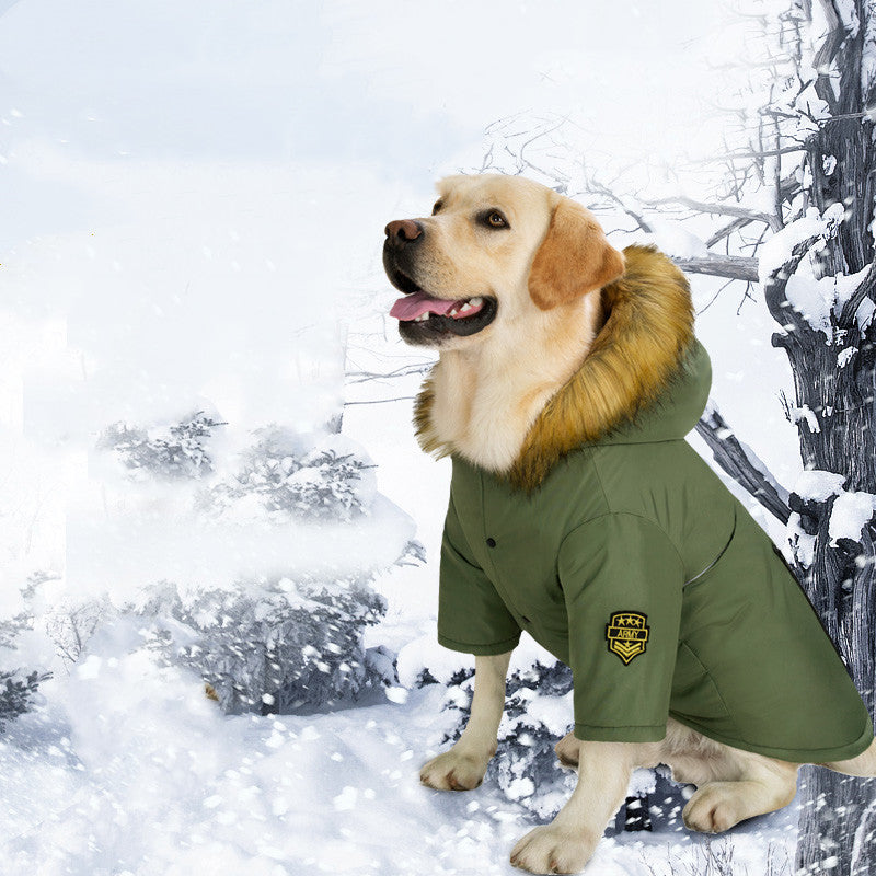 Hundebekleidung Herbst &amp; Winter Große Hunde Daunenjacke – Warmer Baumwoll- und Fleecemantel 🐾