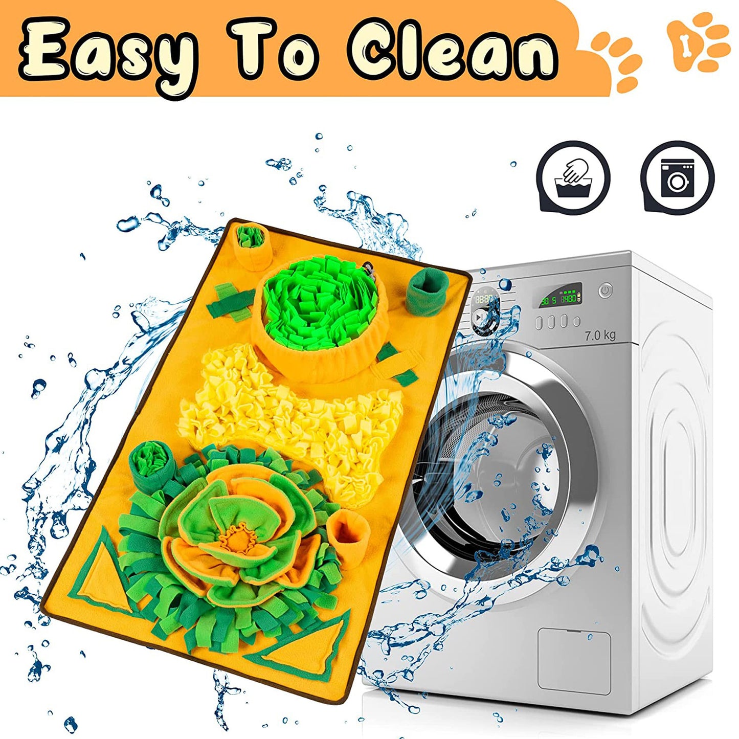 Large Dog Snuffle Mat – Interactive Treat & Slow Feeding Toy for Stress Relief 🐾