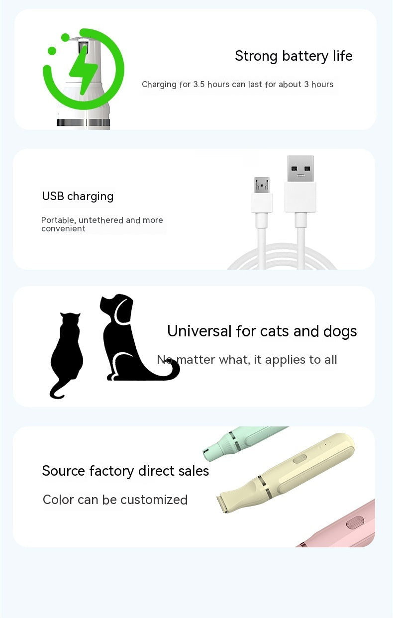 Elektrischer 4-in-1-Haustierrasierer 🐾