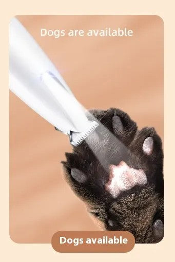 Dog Paw Trimmer with LED Light – Cordless Electric Grooming Tool