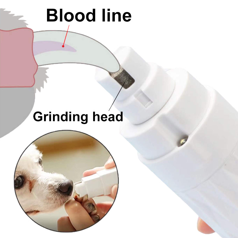 Electric Pet Nail Polisher with LED Light – USB Rechargeable for Dogs 🐾