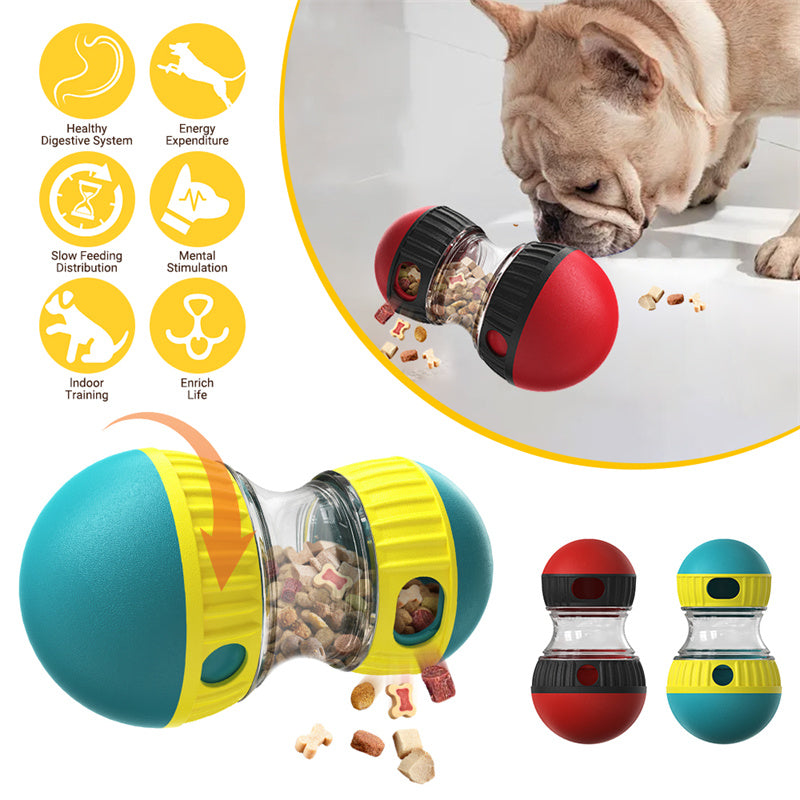 Interactive Food-Dispensing Dog Toy – Puzzle Treat Tumbler for Slow Feeding & Mental Stimulation🐾