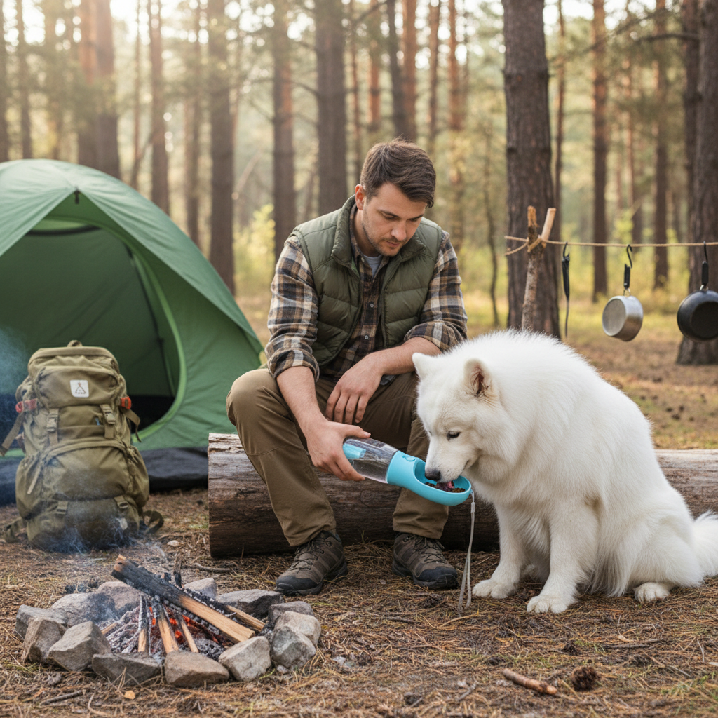 3-in-1 Portable Dog Water Bottle & Food Container