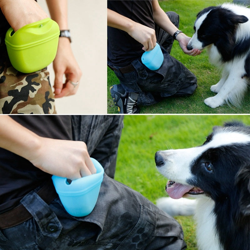 Portable Dog Treat Waist Bag – Snack & Reward Pouch for Training🐾