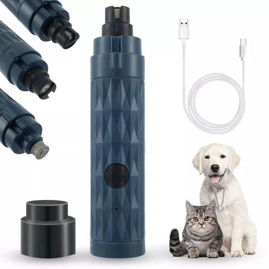Electric Pet Nail Polisher with LED Light – USB Rechargeable for Dogs
