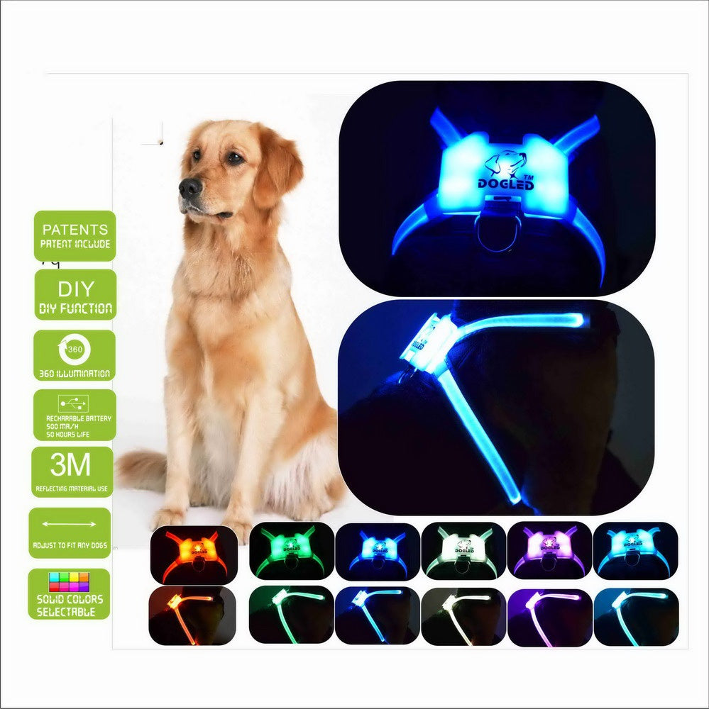 LED Luminous Dog Harness – Anti-Lost & Anti-Car Accident Safety Vest 🐾