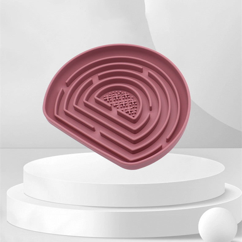 Slow Food Anti-Choke Silicone Pet Food Bowl with Suction Cup