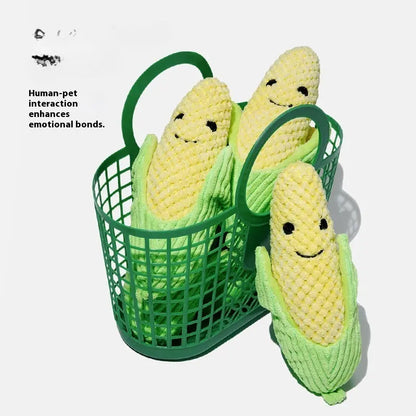 Broccoli & Corn Plush Dog Toy FURRYKU