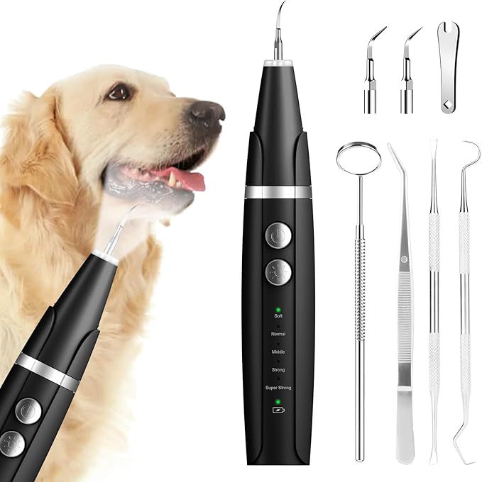 Dental Plaque & Tartar Remover – Ultrasonic Teeth Cleaner Toothbrush Set for Dogs 🐾