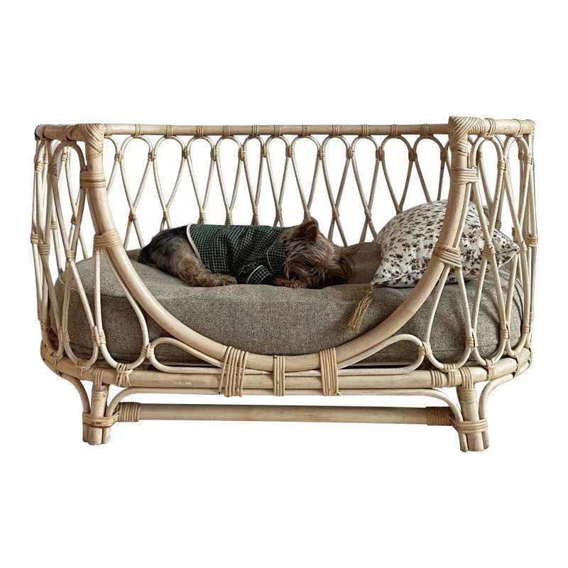 Pet Bed Handmade Rattan Woven Pet Bed Sofa For Dogs 🐾
