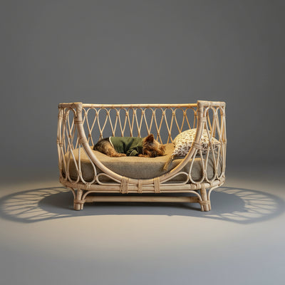 Handmade Rattan Dog Bed Sofa FURRYKU