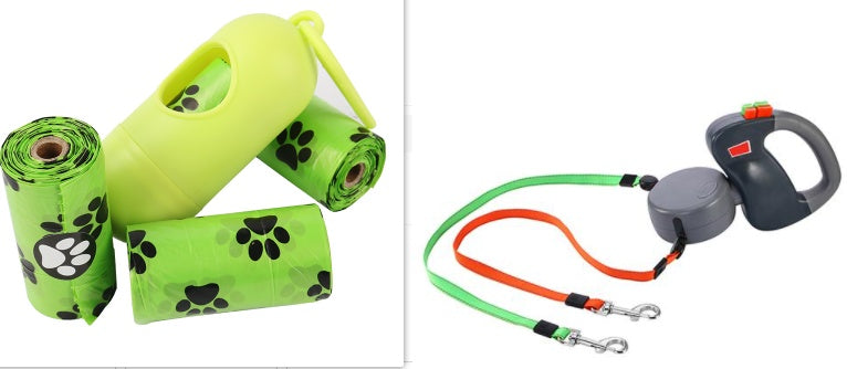 Retractable Dual Pet Dog Walking Leash – Automatic Nylon Traction Rope 🐾
