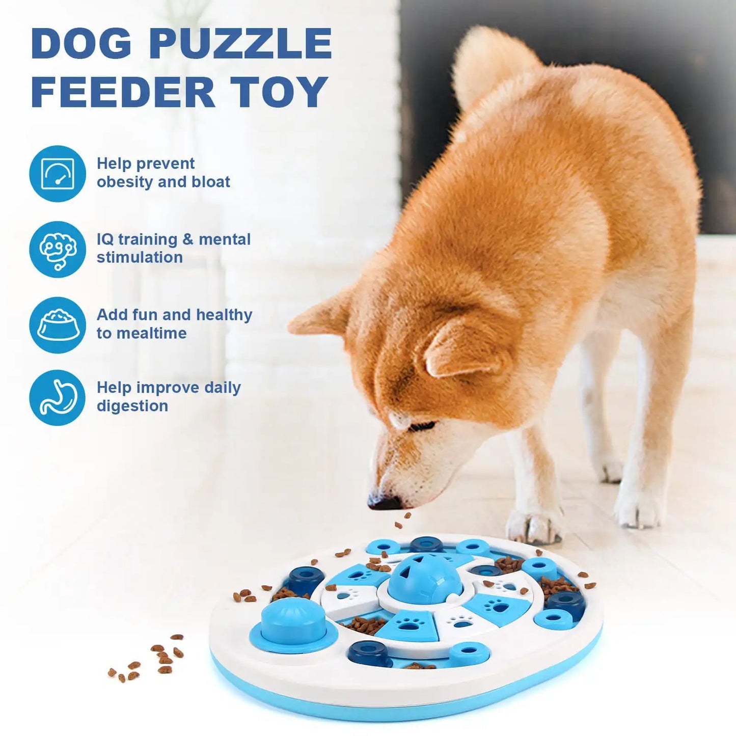 Dog Puzzle Toy with Bells – 24-Compartment Treat Dispenser🐾