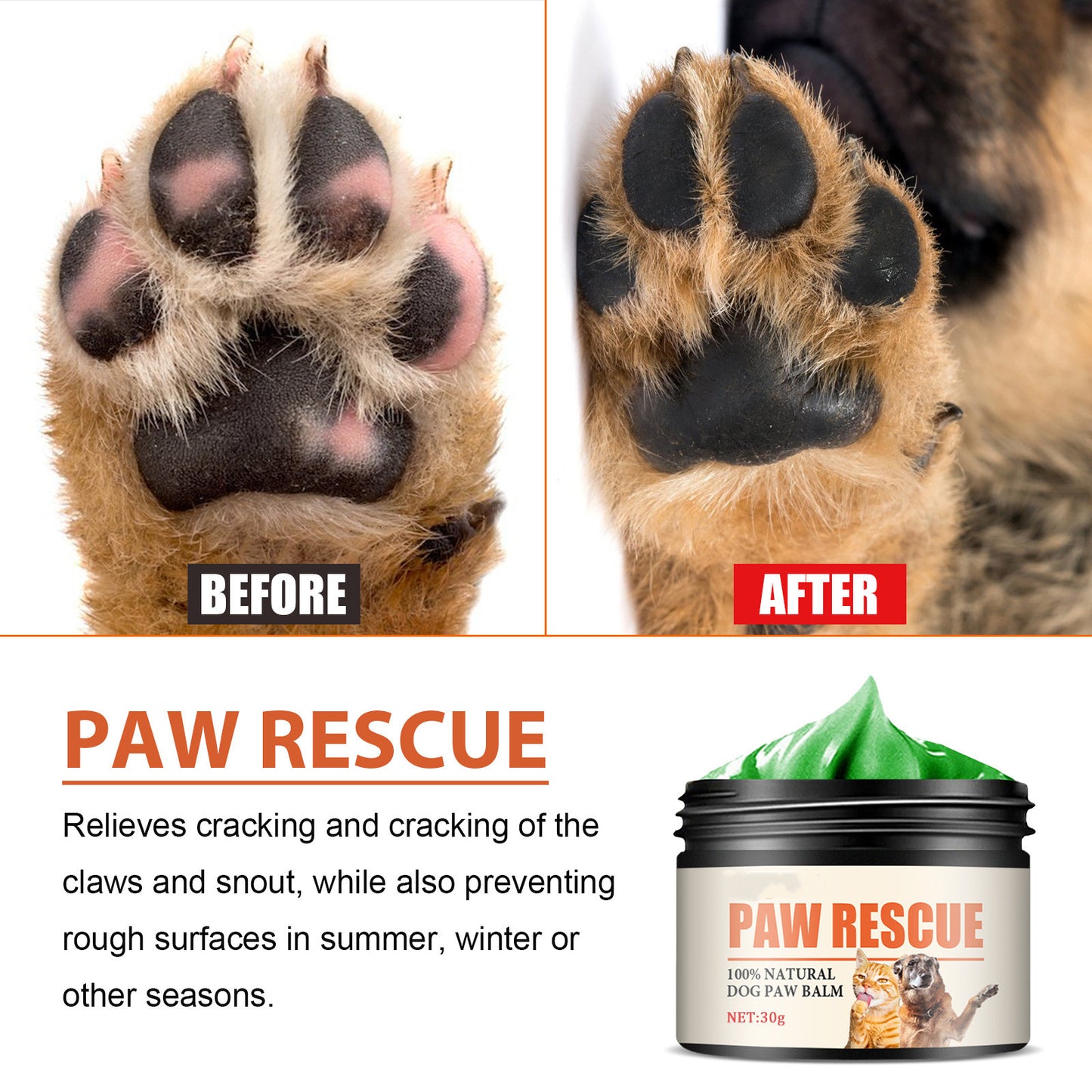 Crème de soin pour coussinets d'animaux – Huile protectrice pour coussinets 🐾