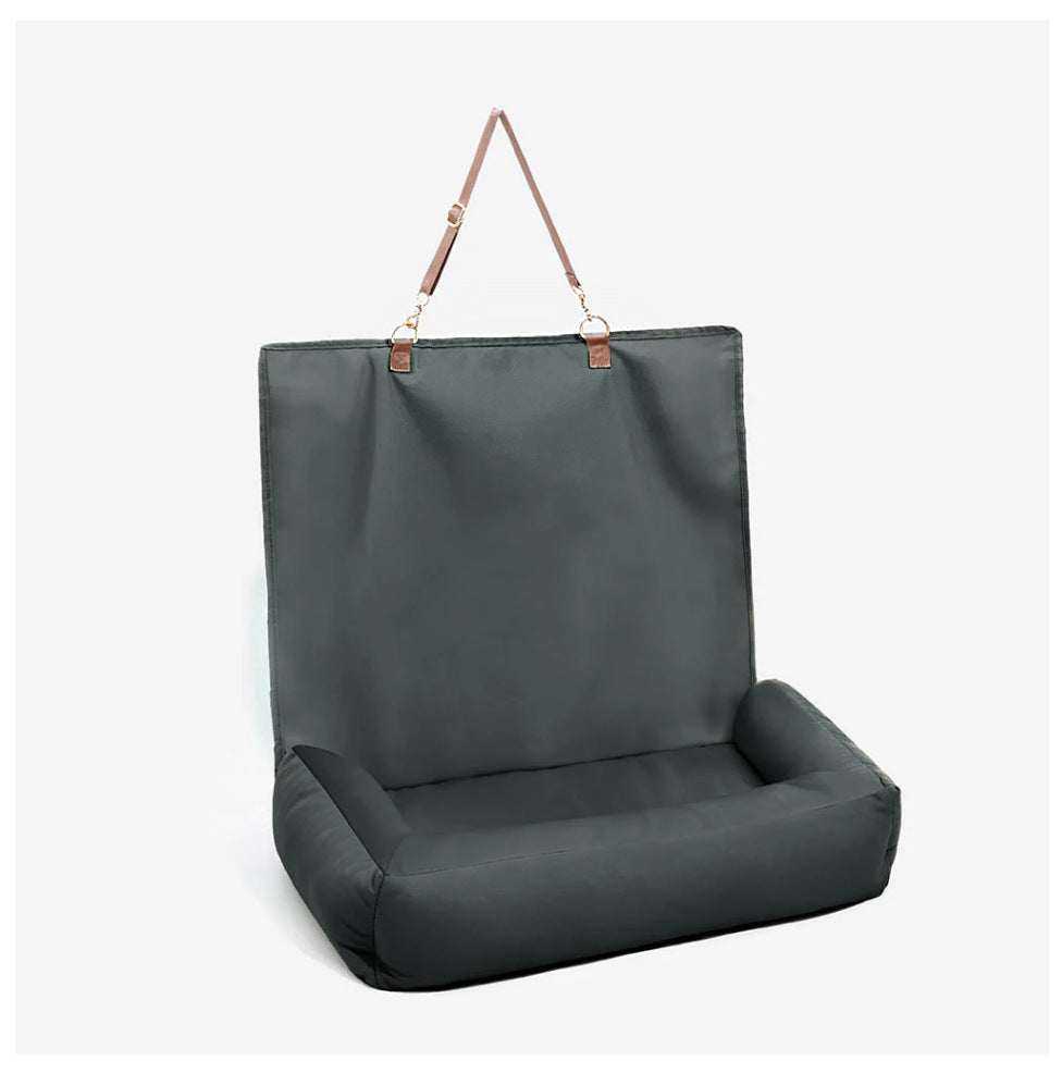 Portable Dog Car Seat Mat – Detachable & Washable Minimalist Cushion 🐾