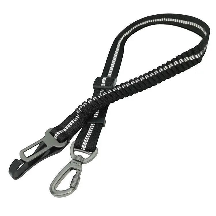 Reflective Retractable Dog Car Seat Belt – Elastic Adjustable Safety Harness FURRYKU