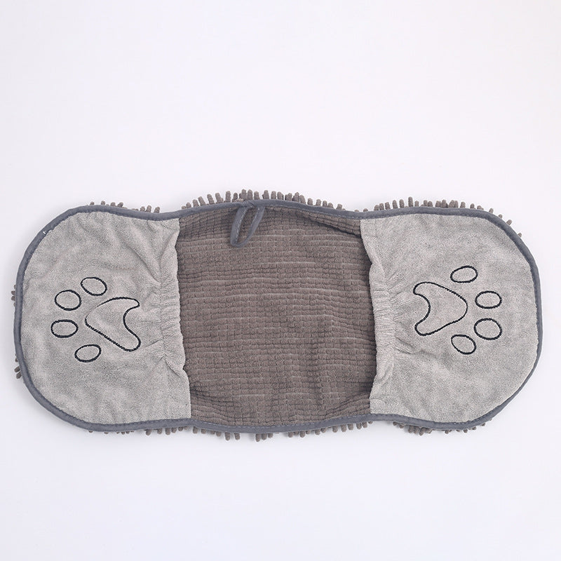 Haustier-Schrubbhandtuch – Badehandtuch mit Handschuhen für Katzen und Hunde 🐾