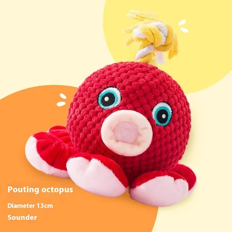 Bite-Resistant Squeaky Dog Toy – Molar Chew & Stress-Relief Plush🐾