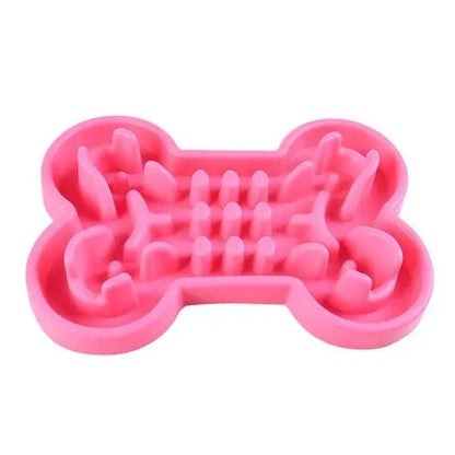 Bone-Shaped Slow Feeder Bowl for Dogs FURRYKU